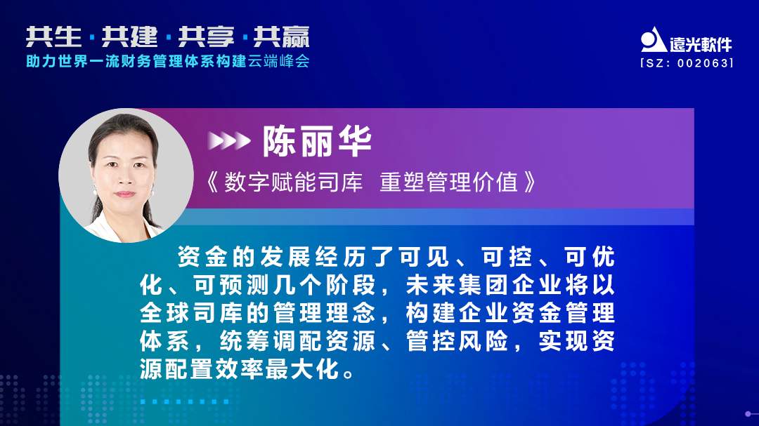 亿万先生软件陈丽华：数字赋能司库，重塑管理价值